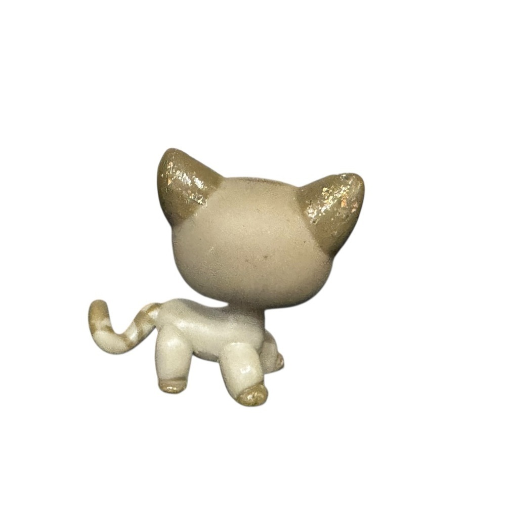Littlest Pet Shop Shorthair Cat #483 Gray Tabby w/ Flower Over Eye: Authentic - Picture 4 of 7